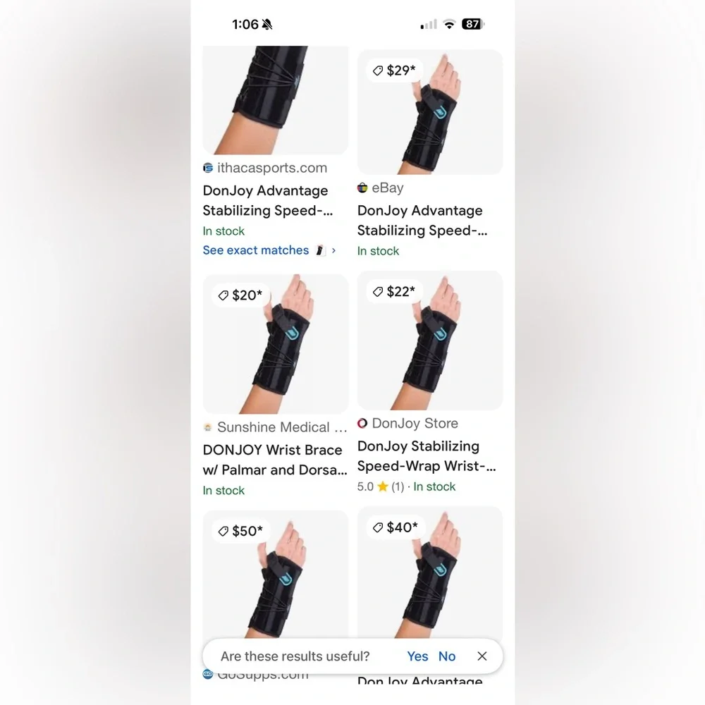 DONJOY ADVANTAGE Black Stabilizing Speed Wrap Wrist Brace One Size